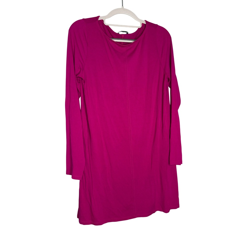 Eileen‎ Fisher fushia pink long sleeve tunic dress